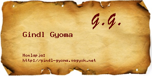 Gindl Gyoma névjegykártya